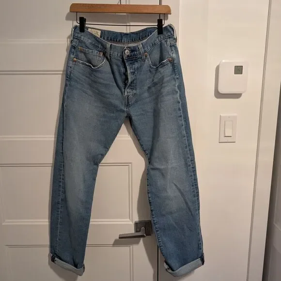 Levi's/501 Light Blue Jeans Sz 31 L32 - Picture 2 of 10